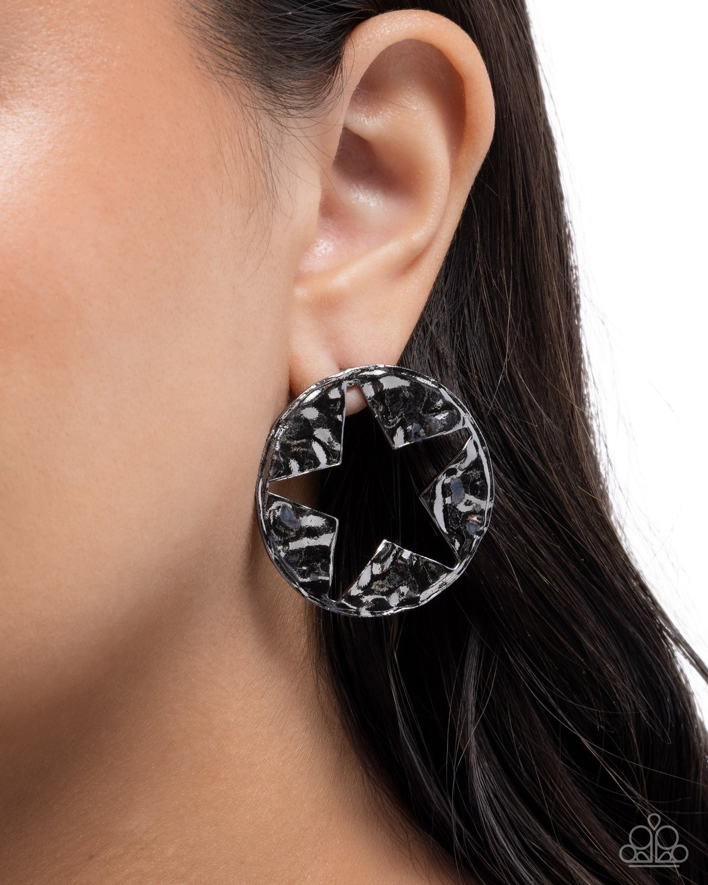 Paparazzi Accessories: Stellar Saloon Black Post Earring
