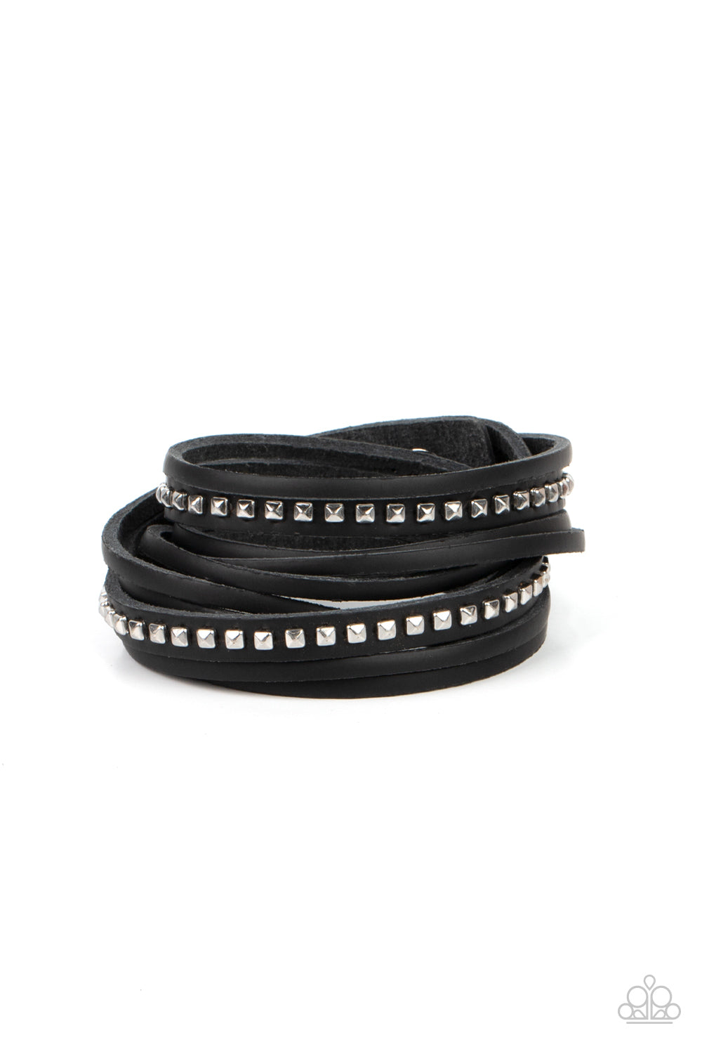 Paparazzi Accessories: Studded Sensation - Black Urban Bracelet