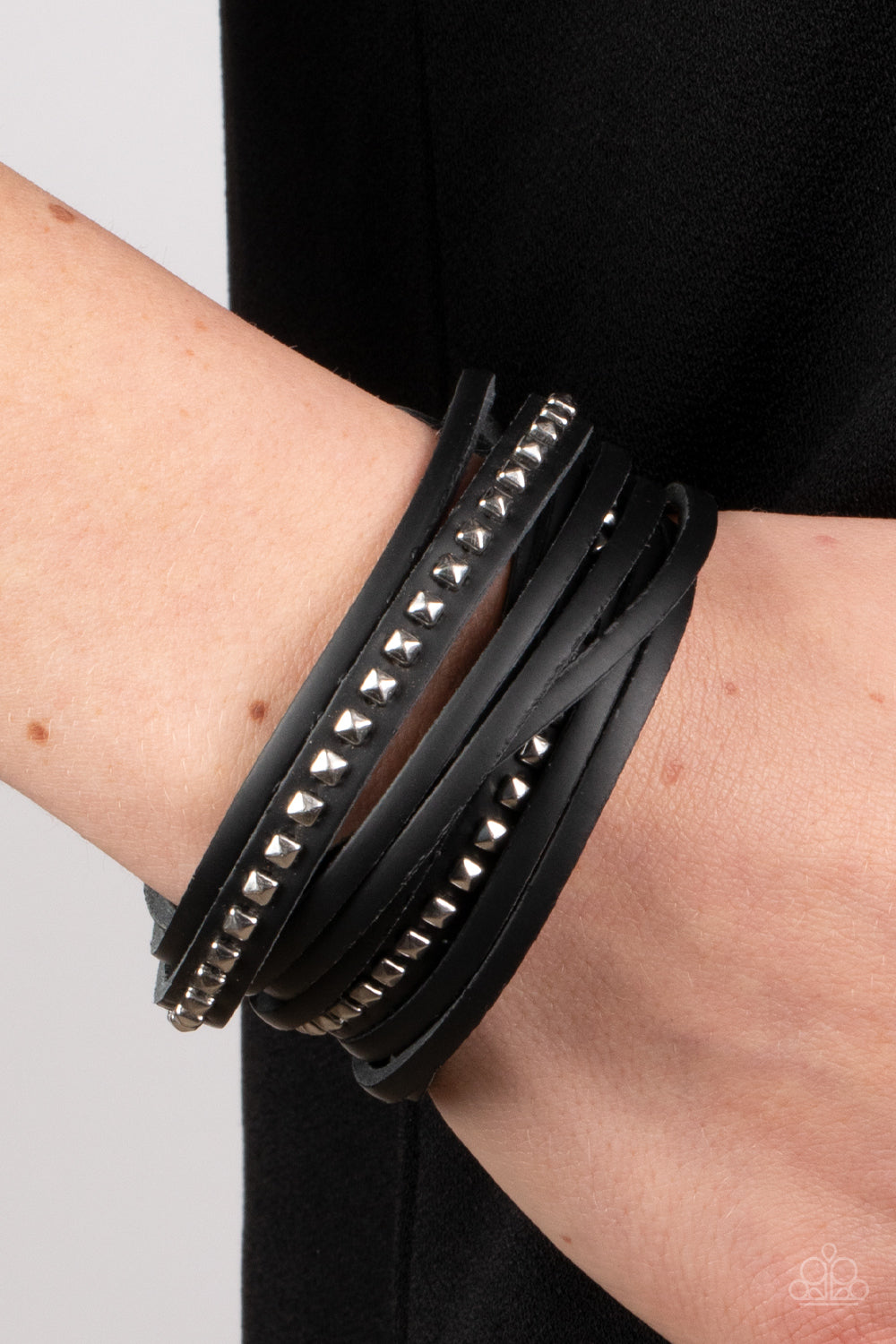 Paparazzi Accessories: Studded Sensation - Black Urban Bracelet