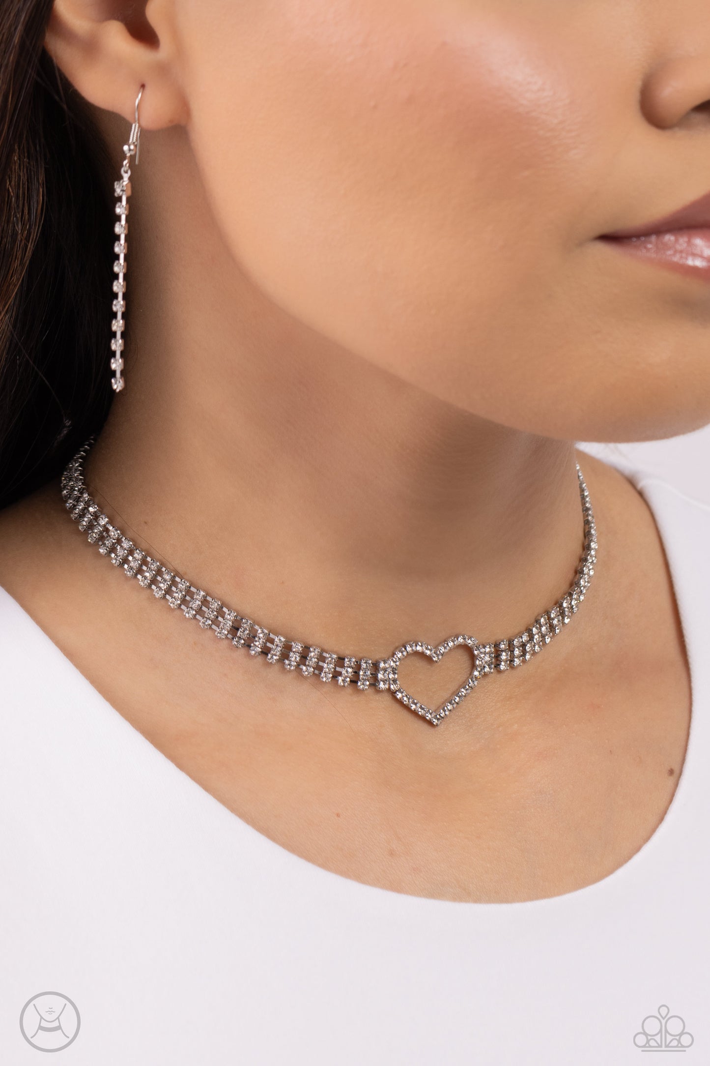Paparazzi Accessories: Rows of Romance - White Choker