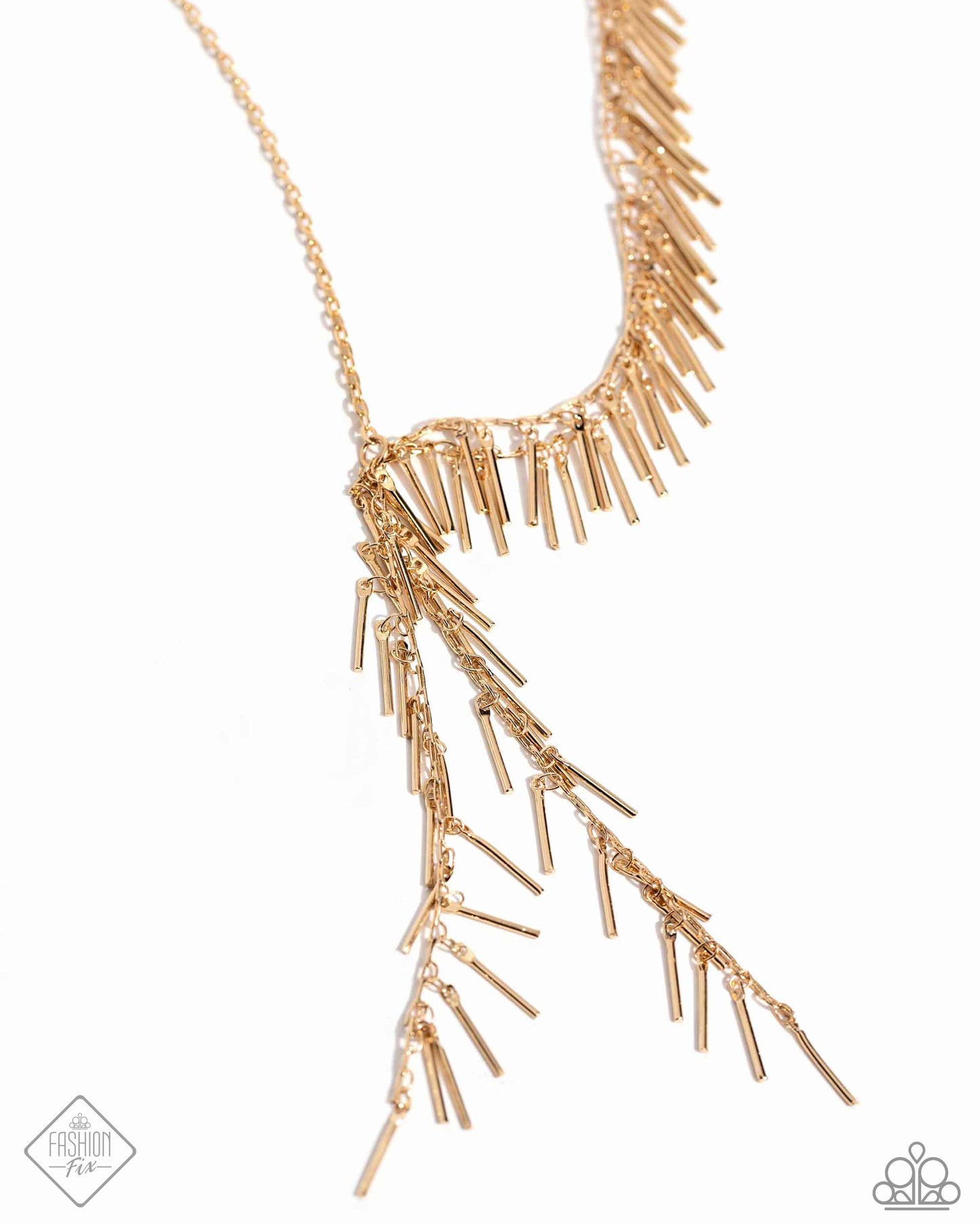 Paparazzi Accessories: Linear Leap - Gold Necklace