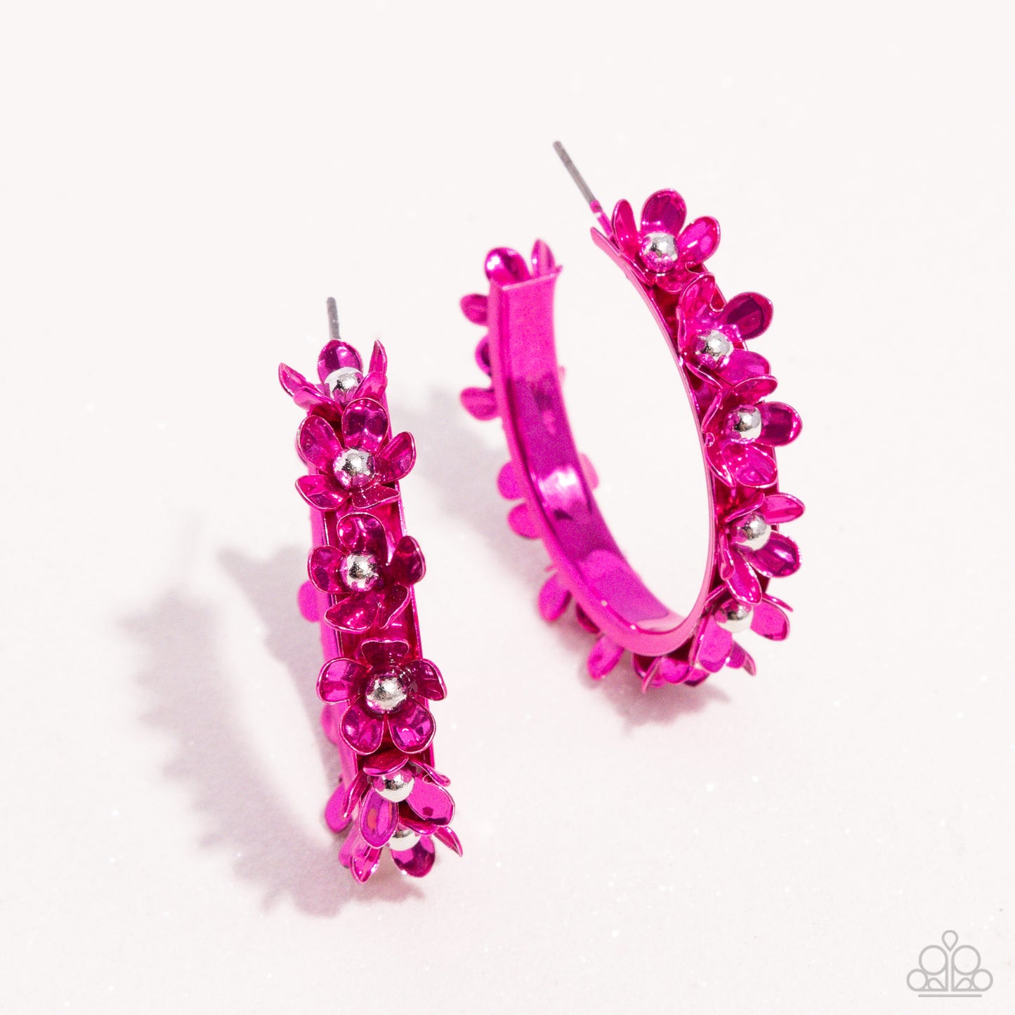 Paparazzi Accessories: Fashionable Flower Crown - Pink Earring