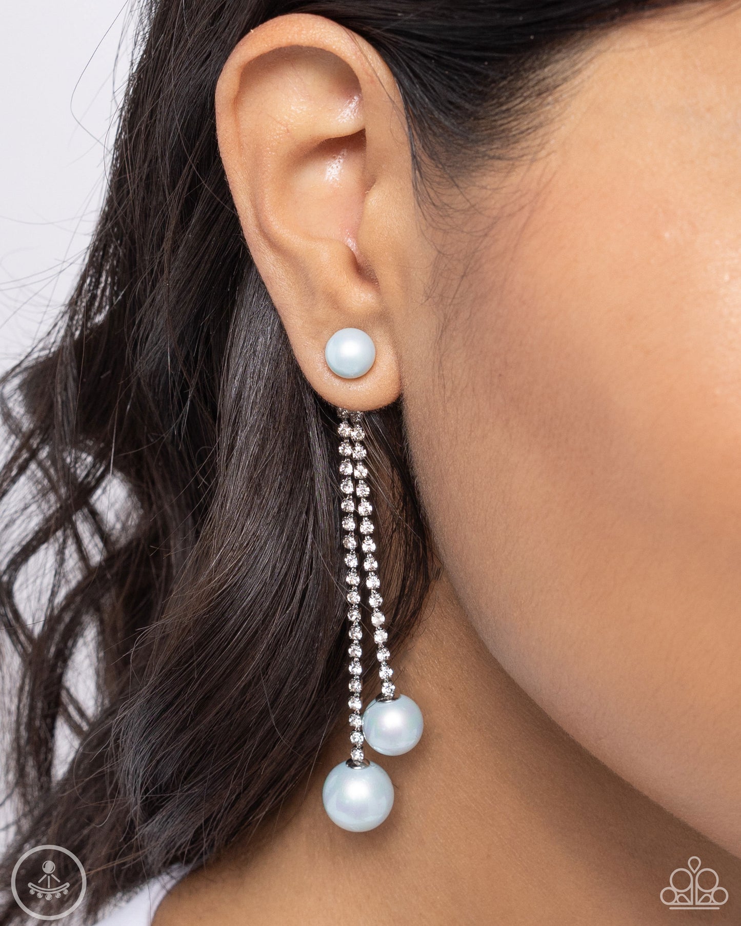 Paparazzi Accessories: Give Us A PEARL! - Blue Earring