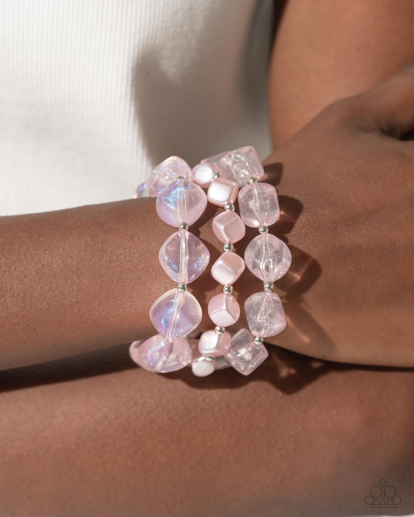 Paparazzi Accessories: Glittery Gala - Pink Bracelet