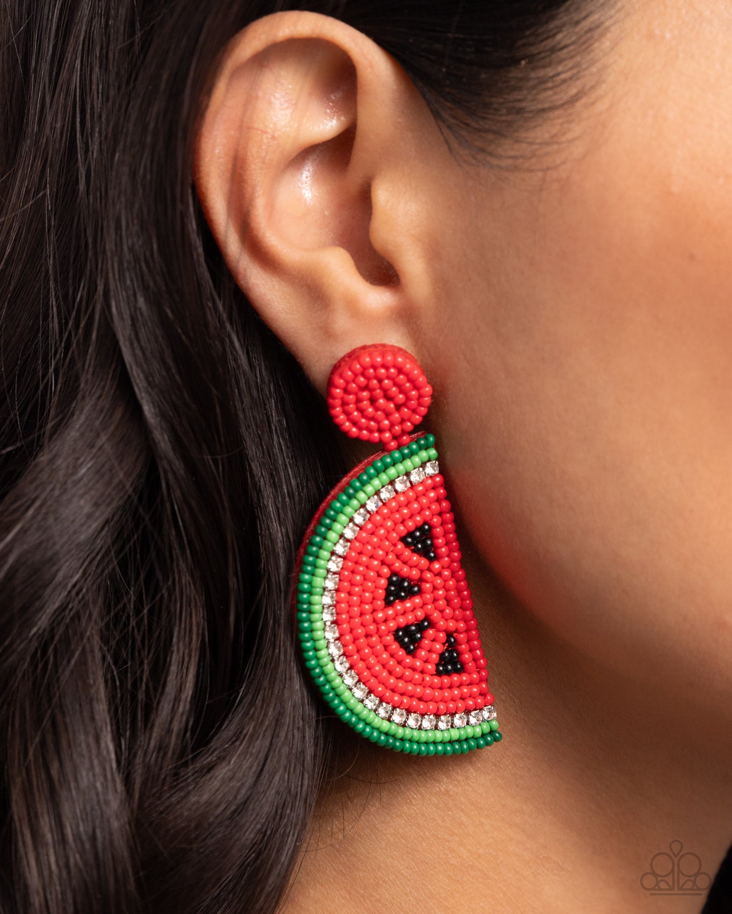 Paparazzi Accessories: Watermelon Welcome - Red Earring