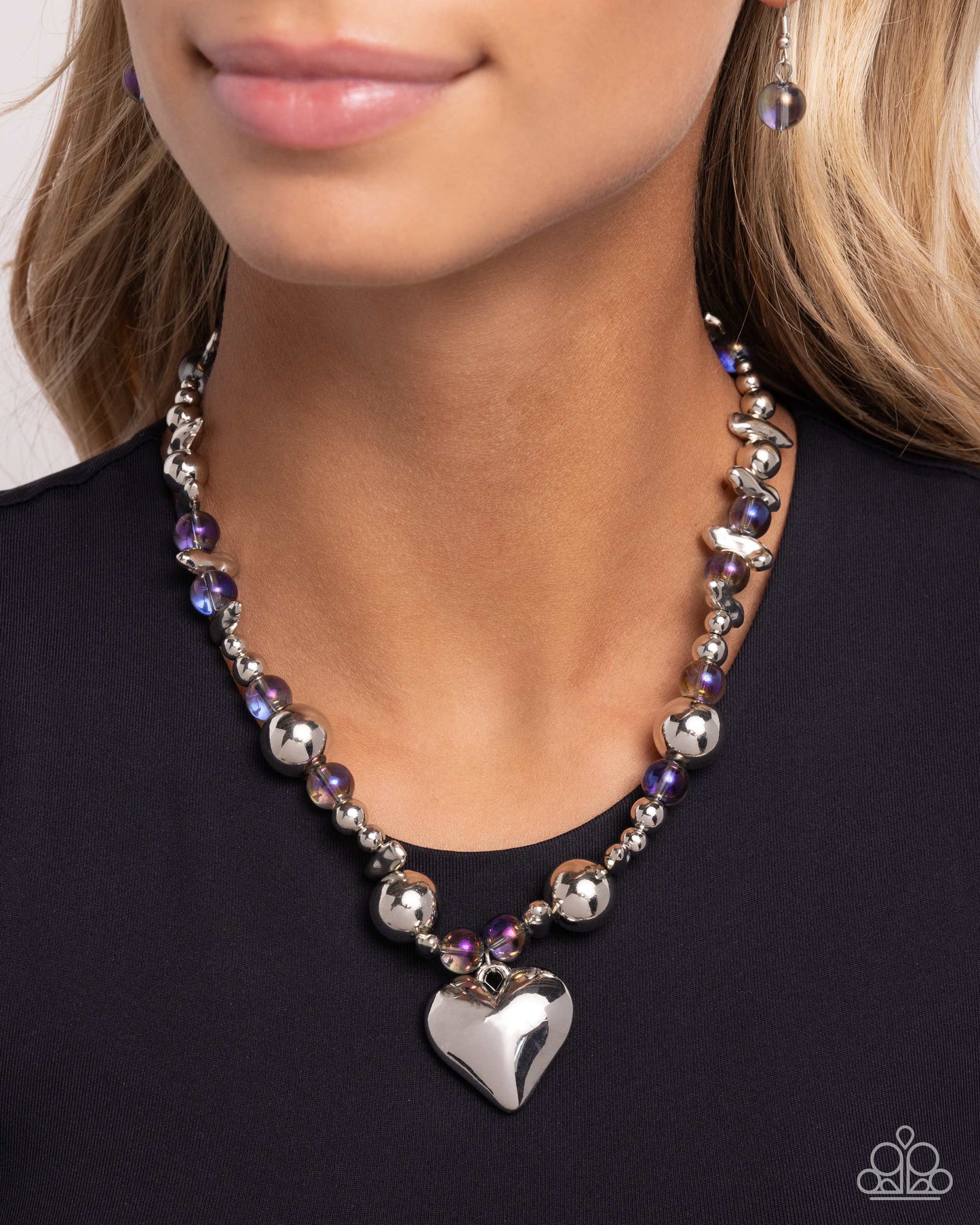 Paparazzi Accessories: Glistening Gossip - Purple Necklace