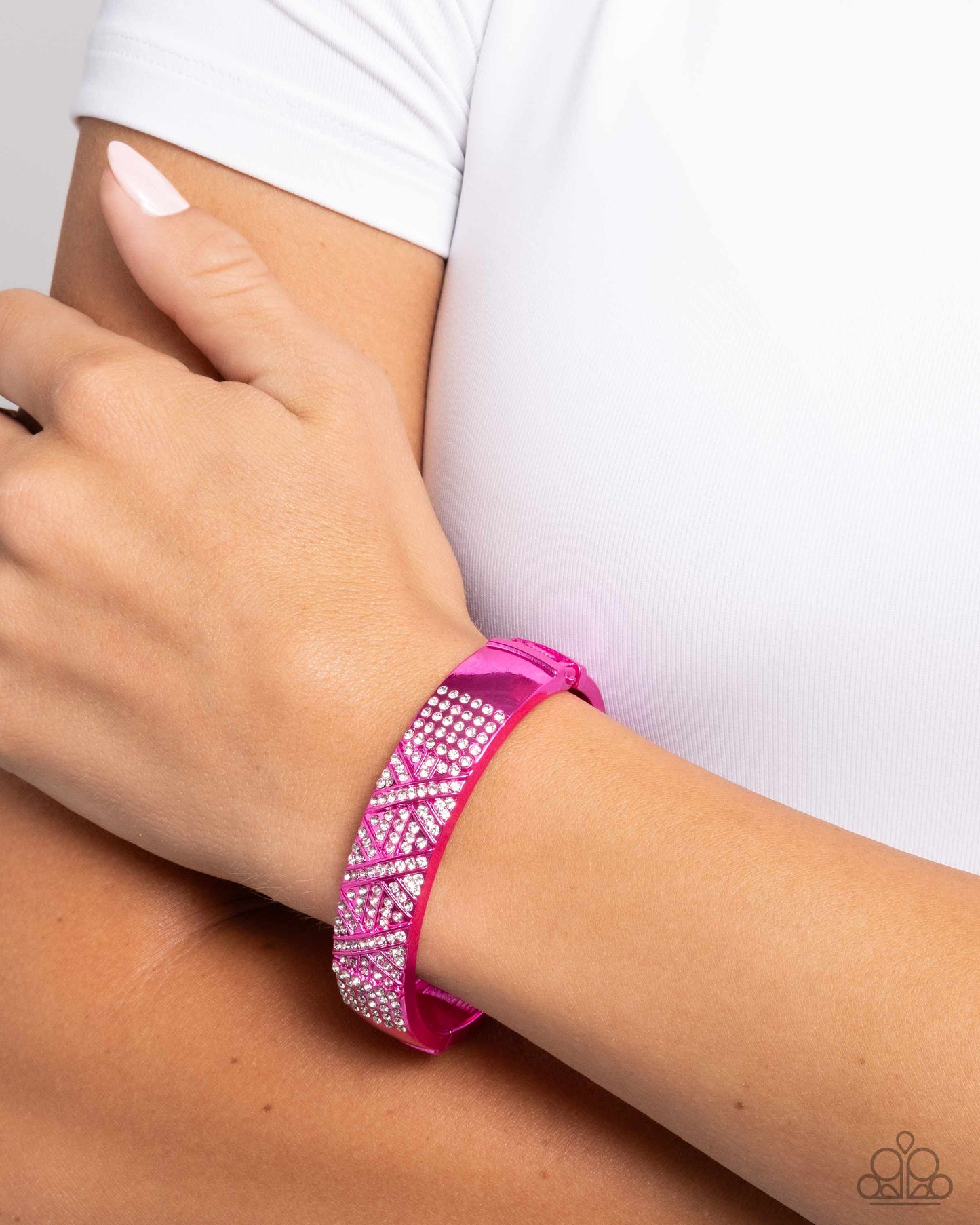 Paparazzi Accessories: Refulgent Rebel - Pink Bracelet
