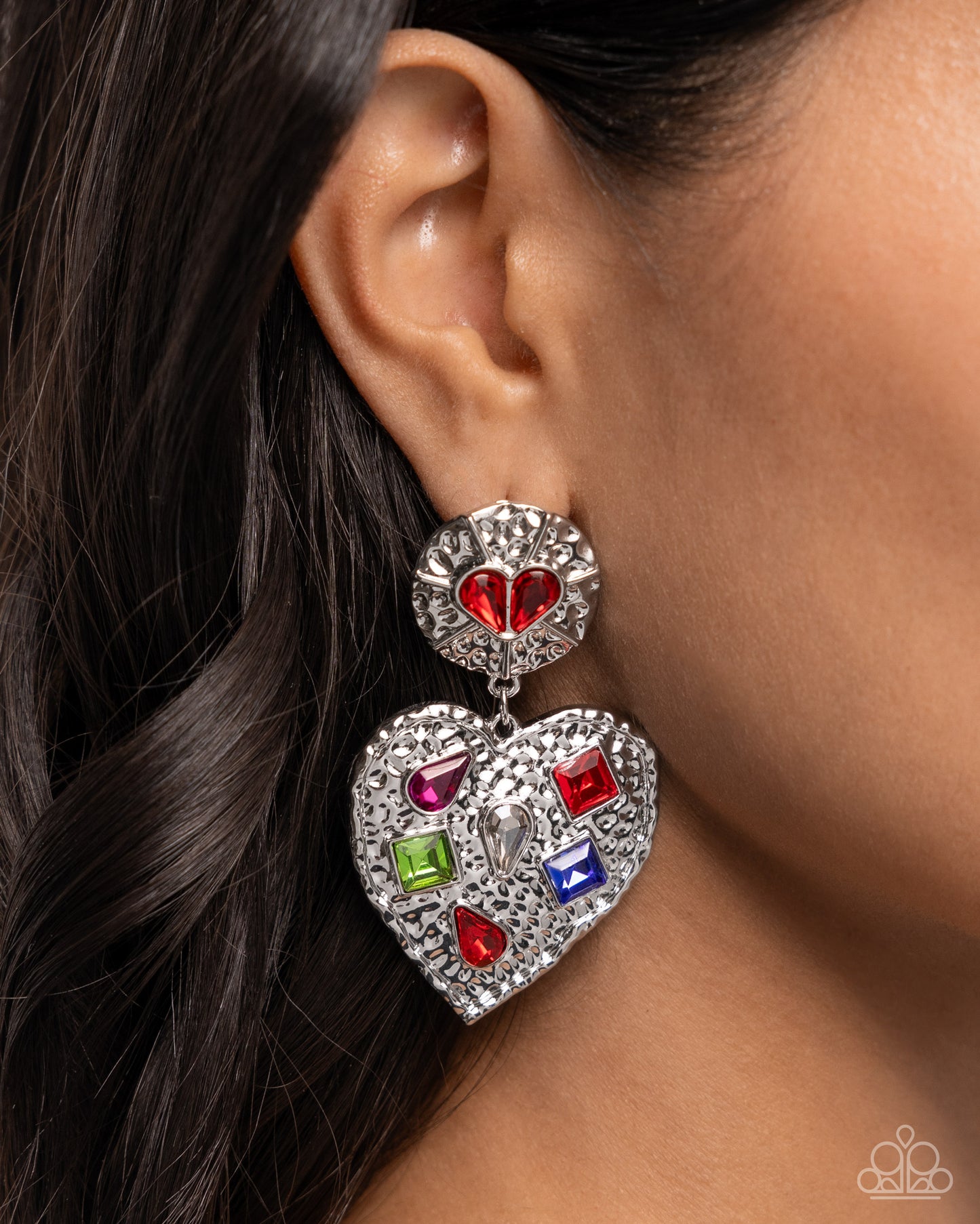 Paparazzi Accessories: Antiqued Allure - Red Earring