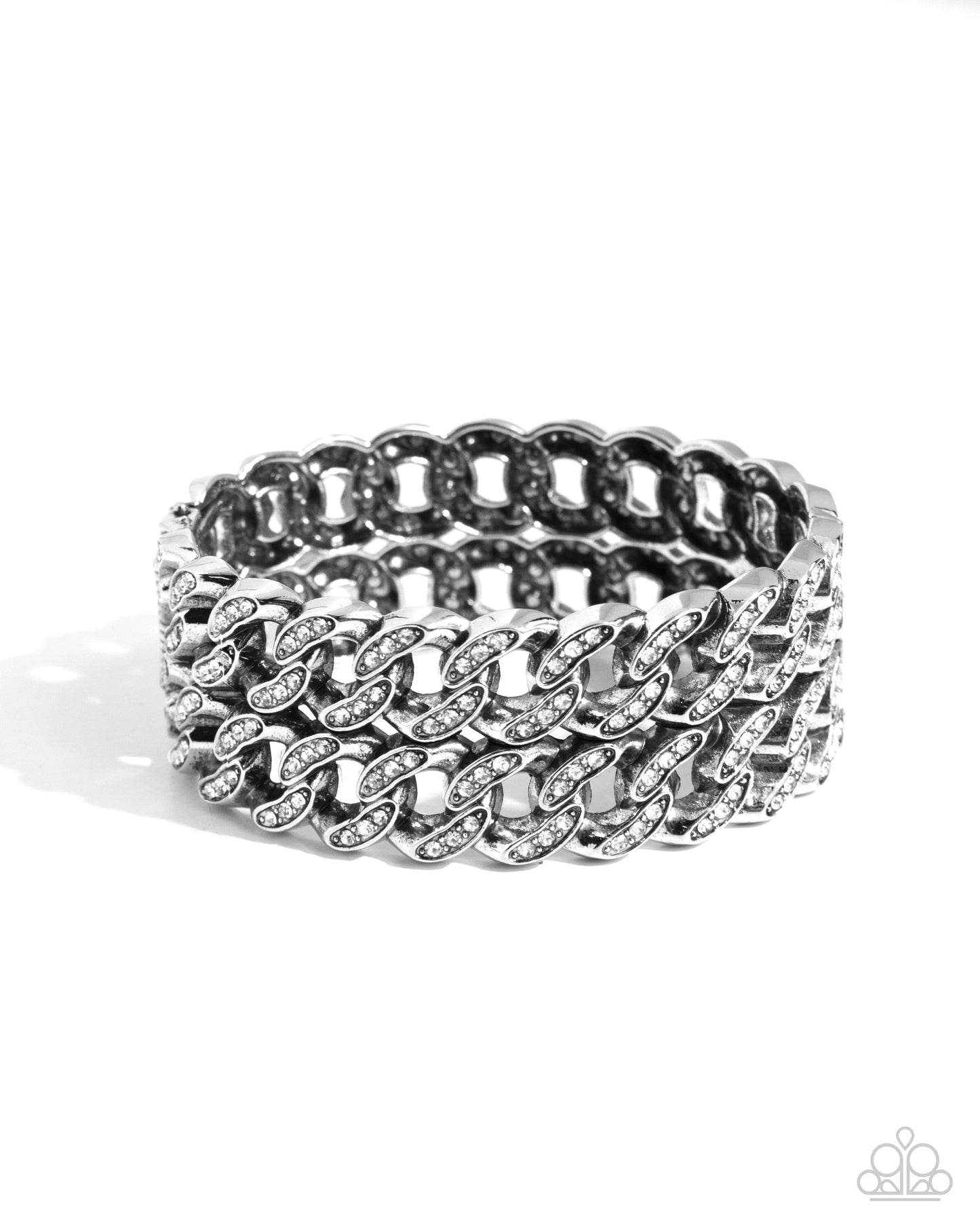 Paparazzi Accessories: Braided Bandit - White Bracelet
