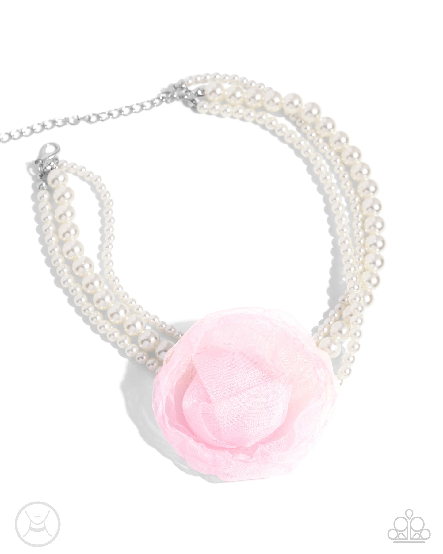 Paparazzi Accessories: Radiant Rosette - Pink PearlNecklace