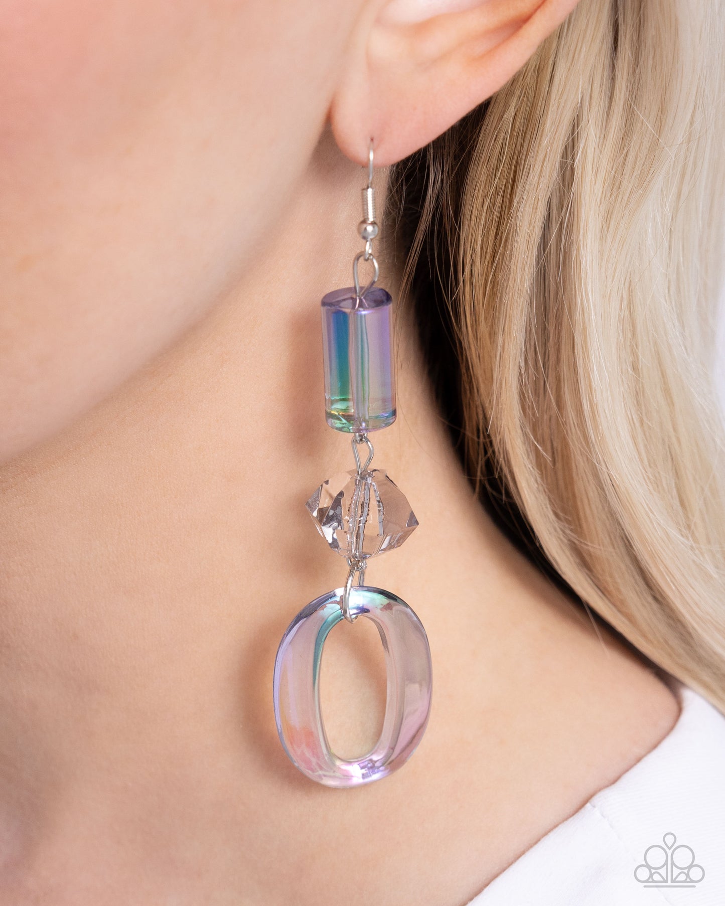 Paparazzi Accessories: Iridescent Infatuation - Silver Earring