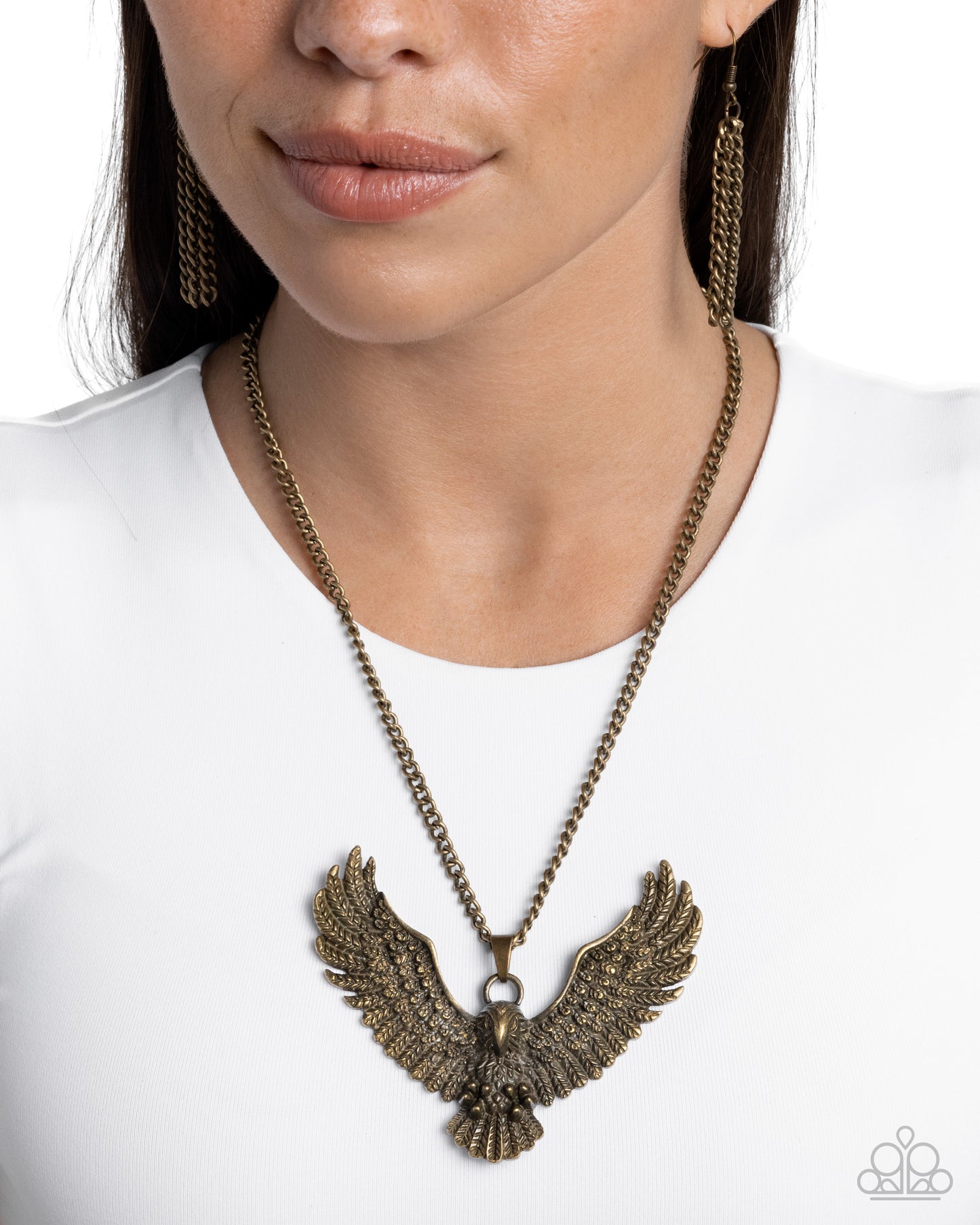 Paparazzi Accessories: Edgy Eagle - Brass Necklace