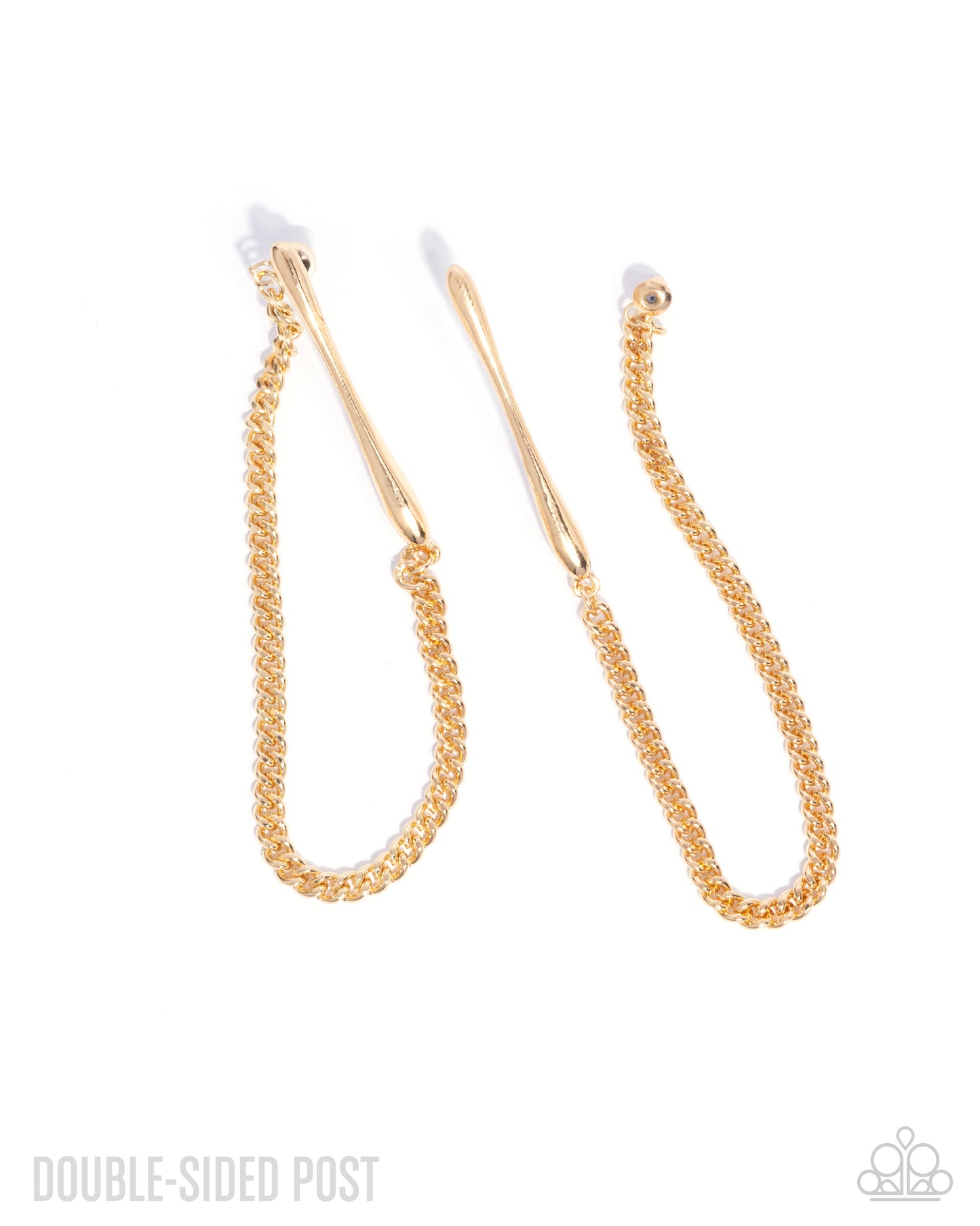 Paparazzi Accessories: Trenchant Tease - Gold Earring