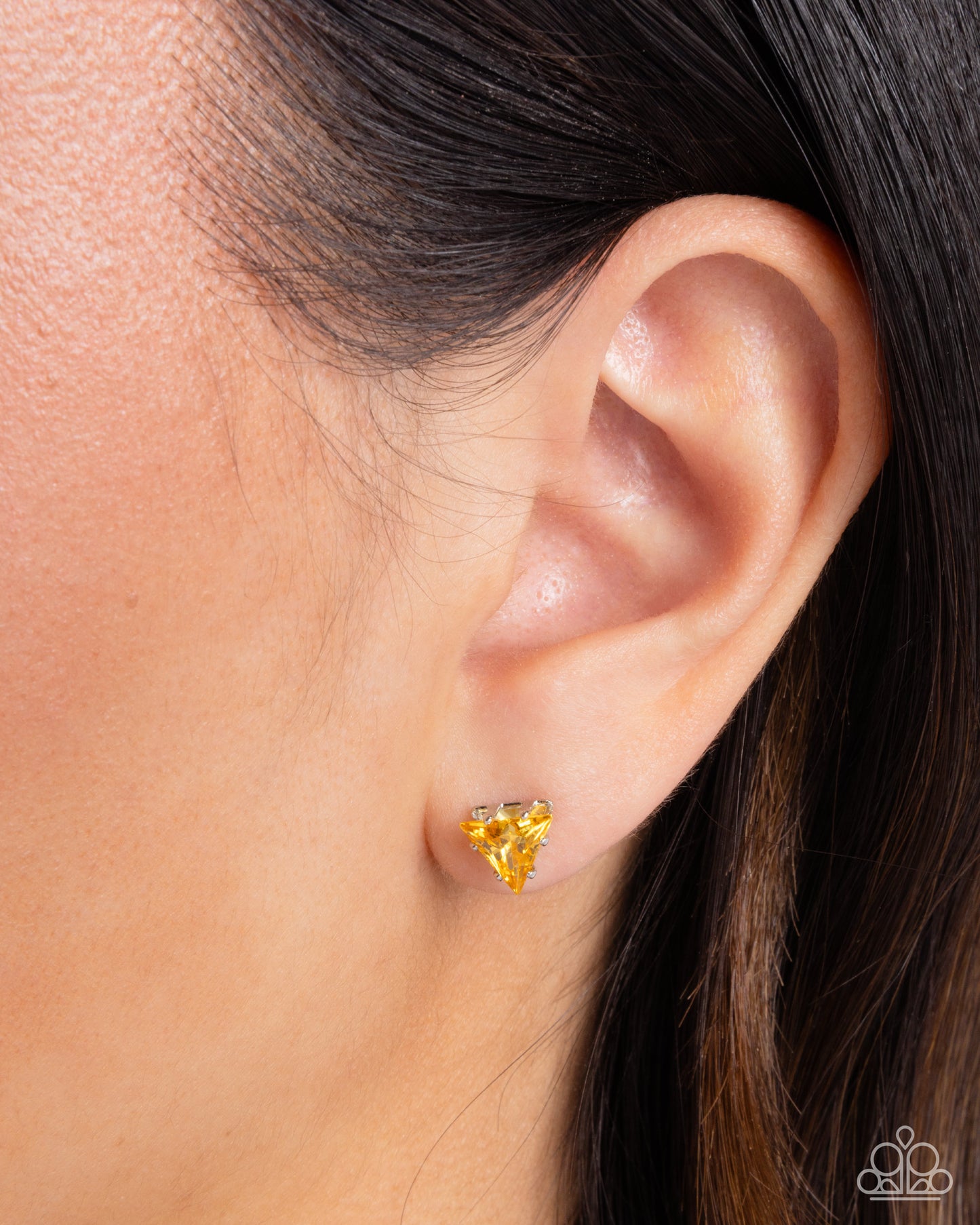 Paparazzi Accessories: Triangular Twinkle - Yellow Earring
