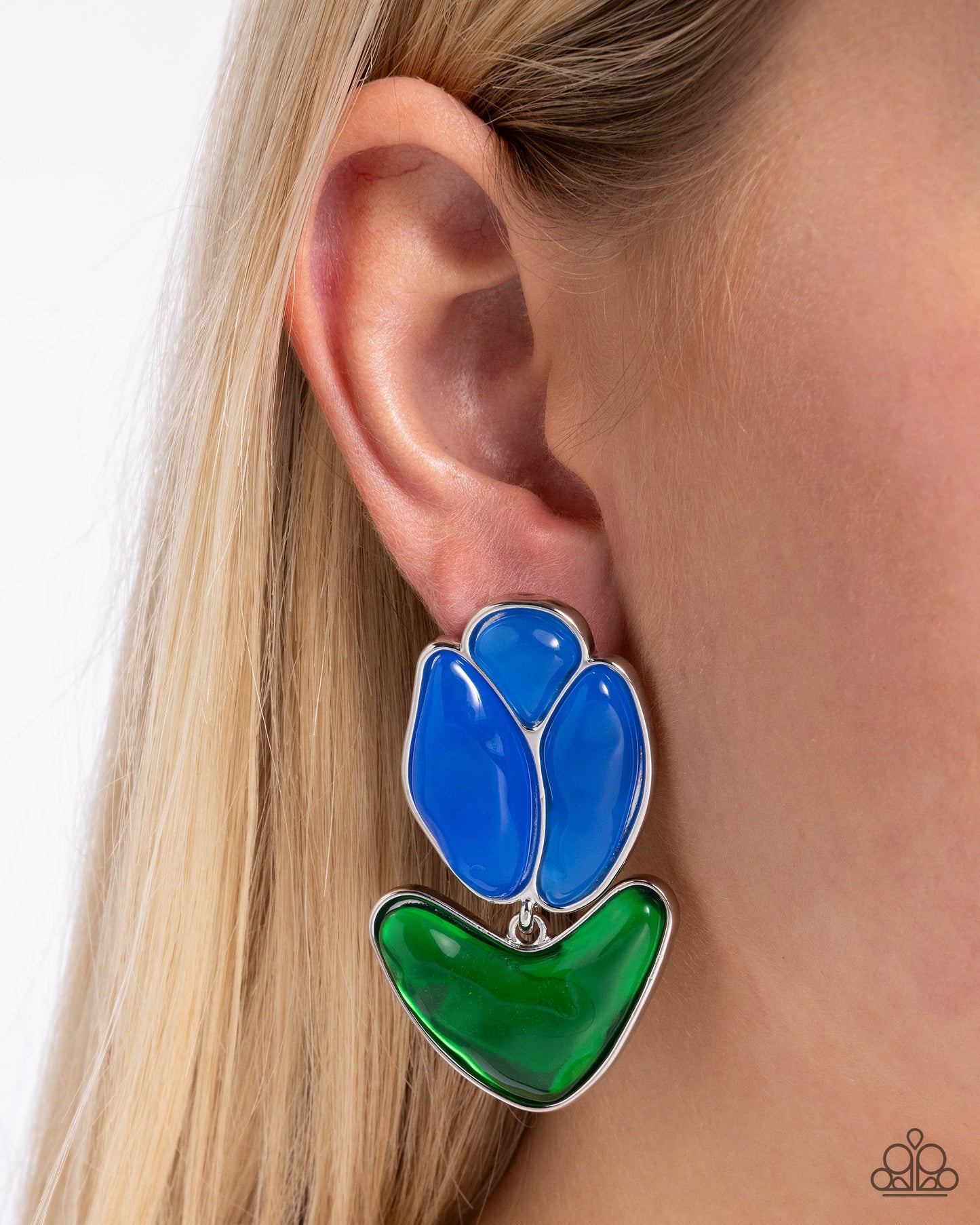 Paparazzi Accessories: Tulip Triumph - Blue Earring