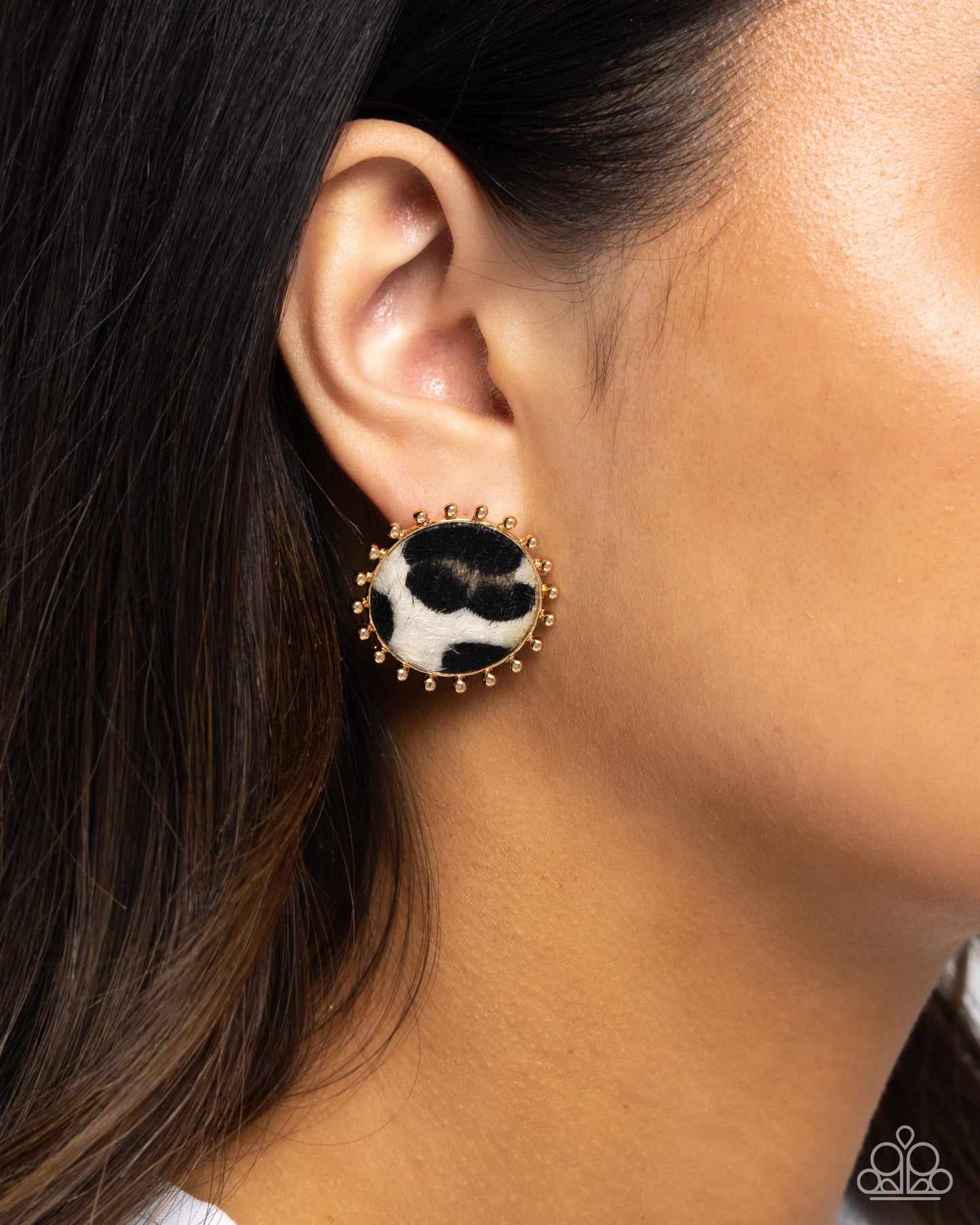 Paparazzi Accessories: Cowhide Couture - Brown Earring