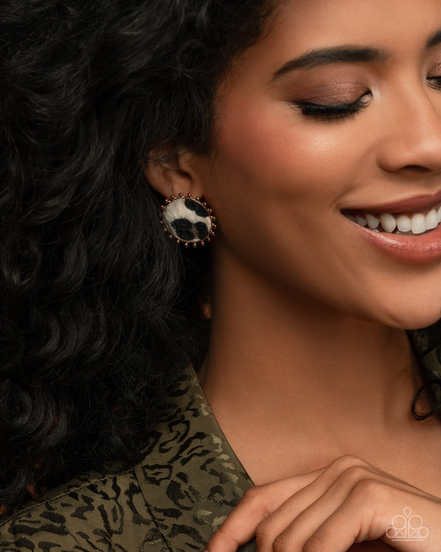 Paparazzi Accessories: Cowhide Couture - Brown Earring