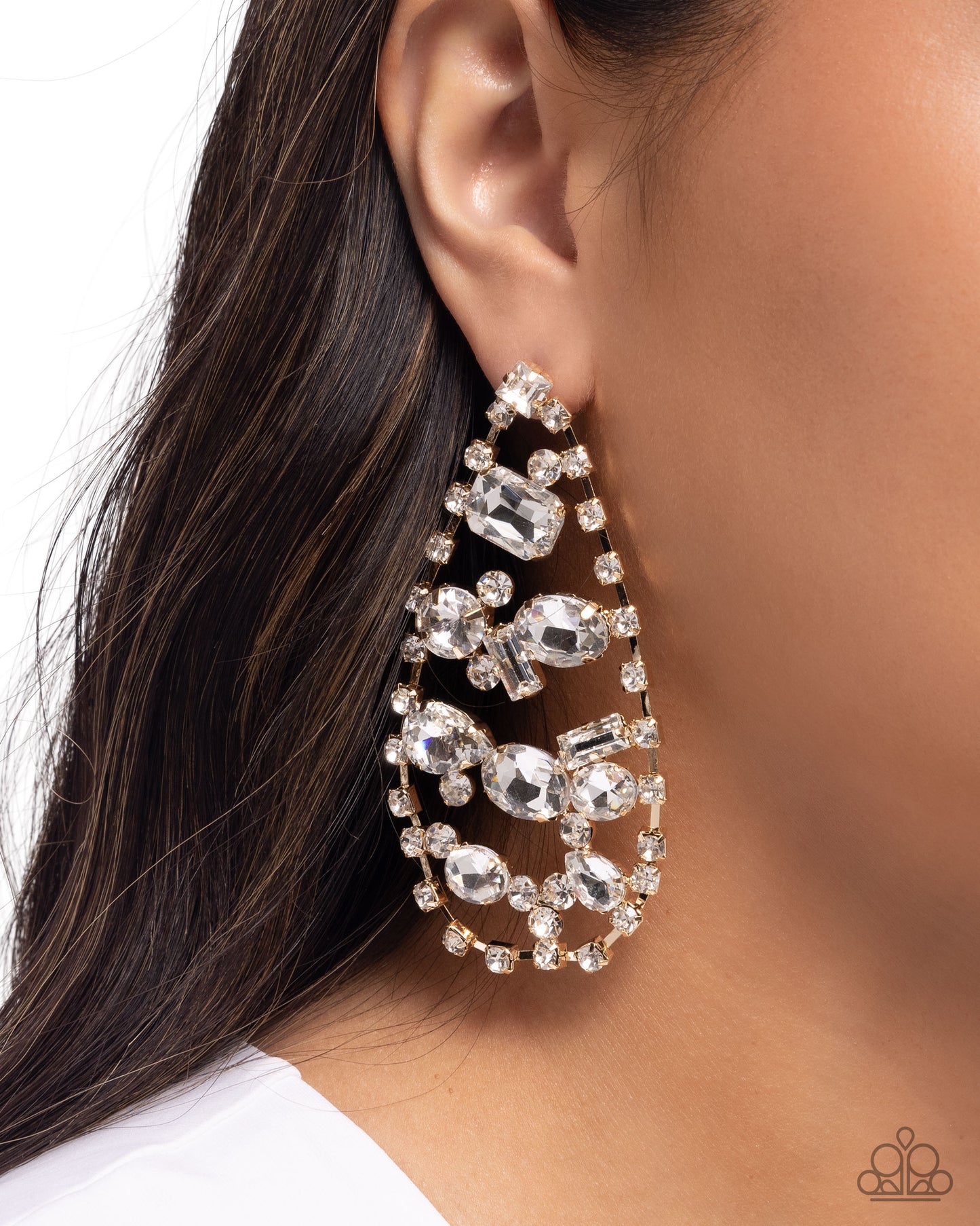 Paparazzi Accessories: Giant Glitter - Gold Earring