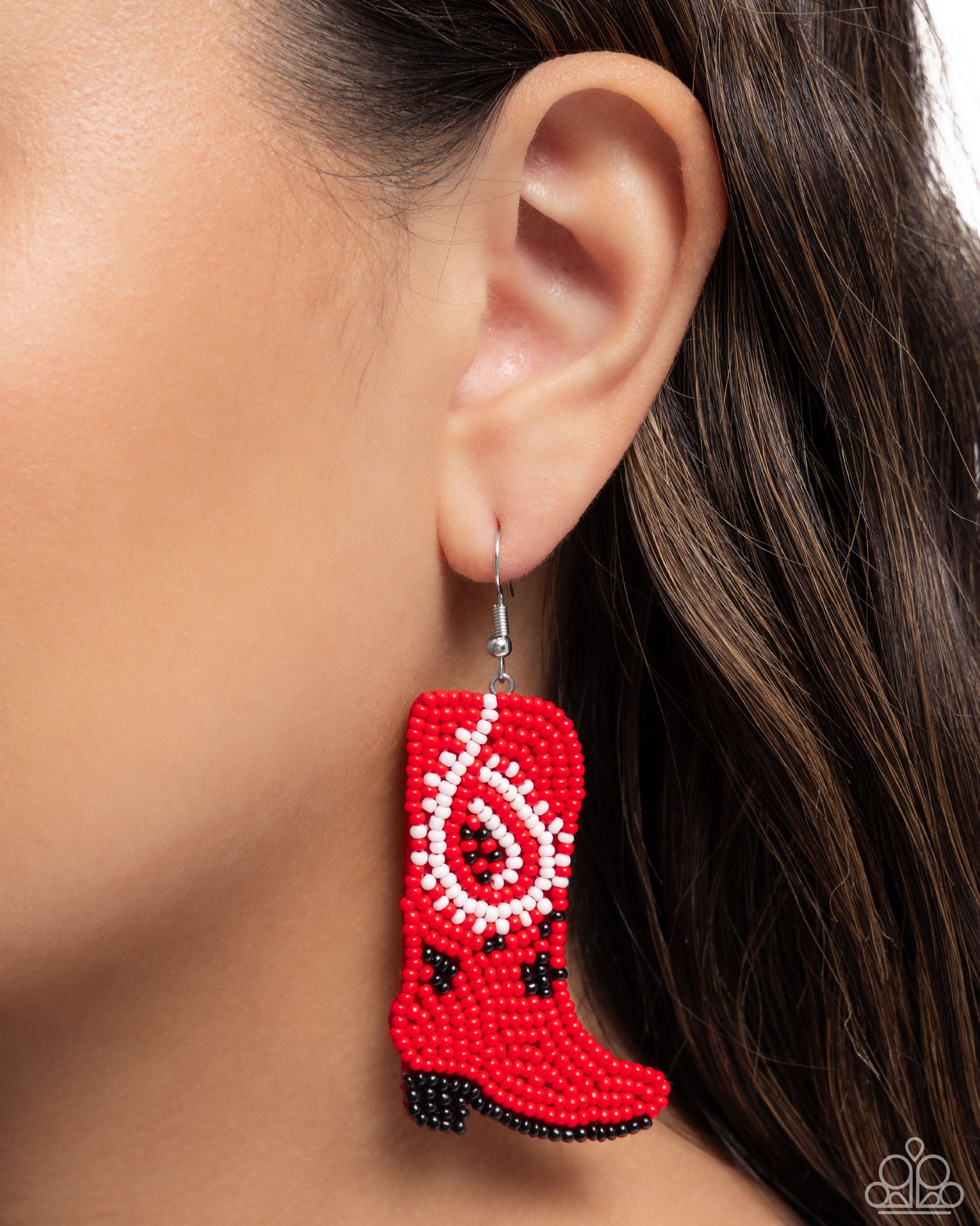 Paparazzi Accessories: Western Webbing - Red Earring