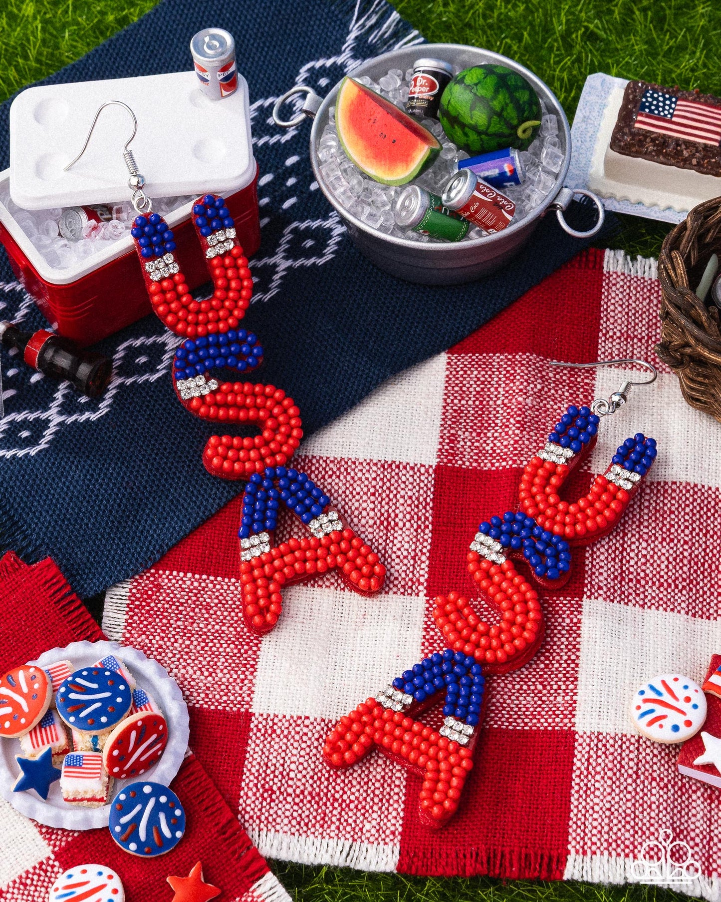Paparazzi Accessories: Pampered Patriot - Multi USA Earring