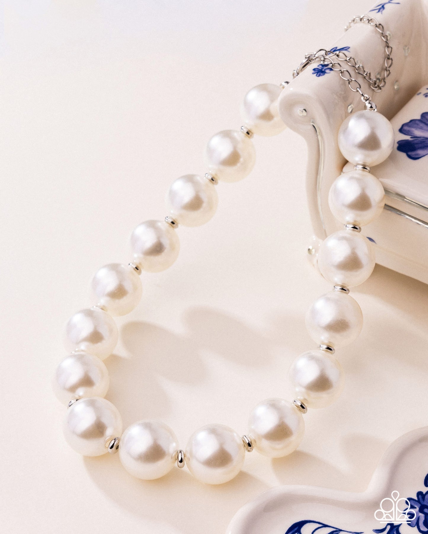 Paparazzi Accessories: Pronounced Pearls - White Pearl Choker Necklace