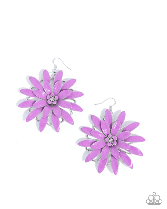 Paparazzi Accessories: Floral Feeling - Purple Earring