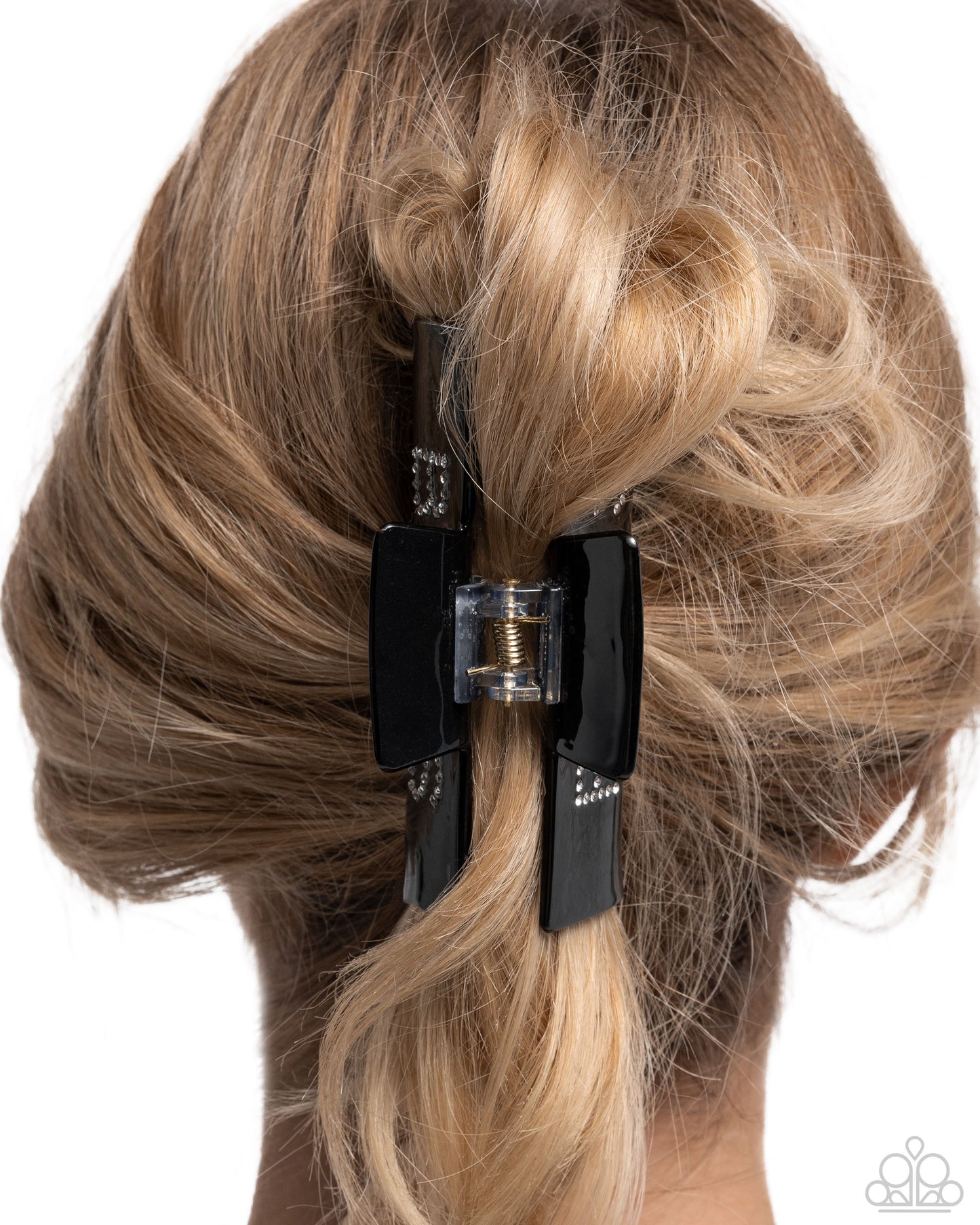 Paparazzi Accessories Boss Backdrop - Black Hair Clip