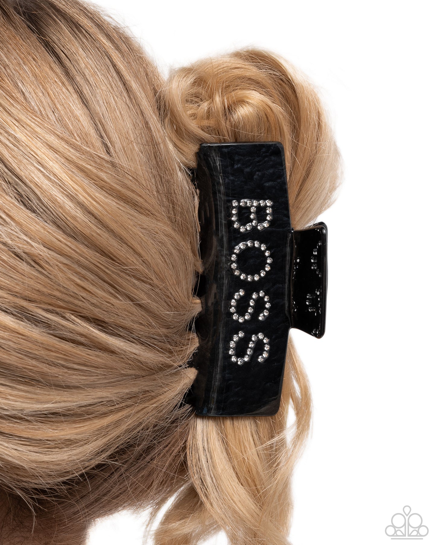 Paparazzi Accessories Boss Backdrop - Black Hair Clip