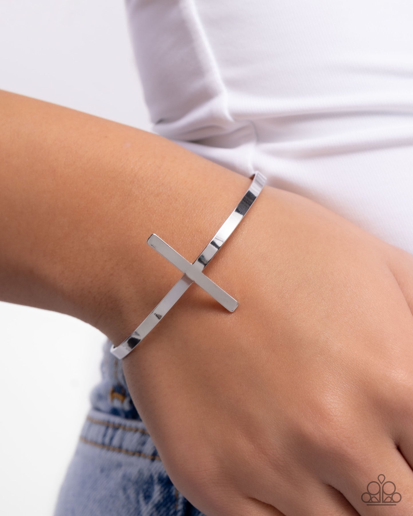 Paparazzi Accessories: Holy Headline - Silver Cross Bracelet