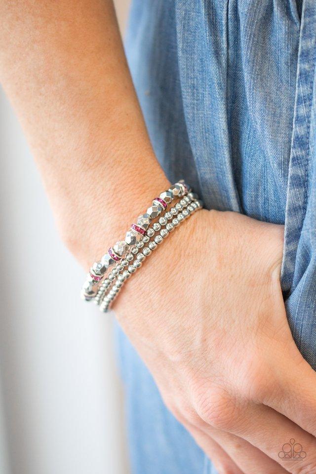 Paparazzi Accessories: Let There BEAM Light Pink Bracelet