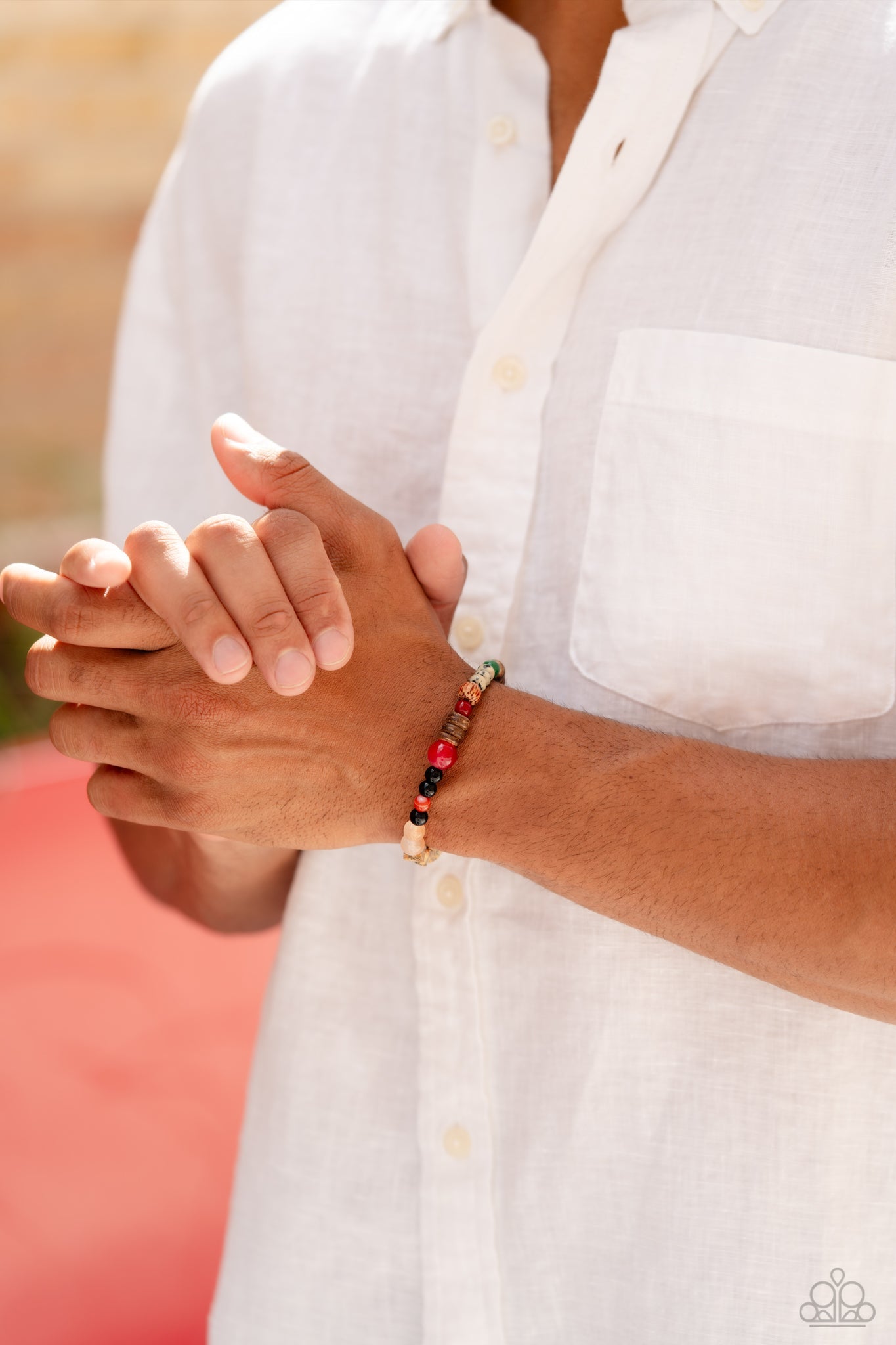 Paparazzi Accessories: I WOOD Be So Lucky Orange Urban Bracelet