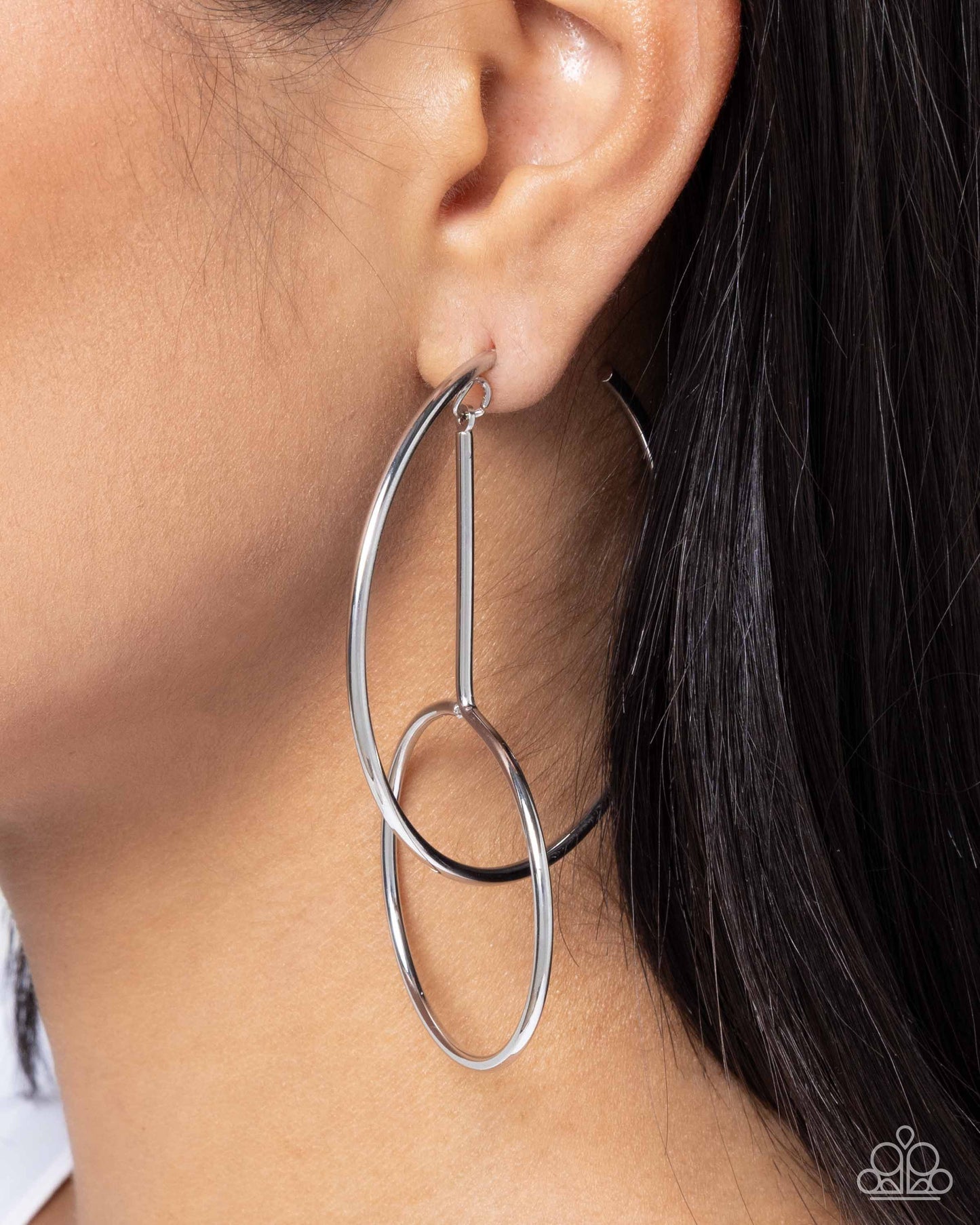 Paparazzi Accessories: Dreaming of Hoops Silver Earring