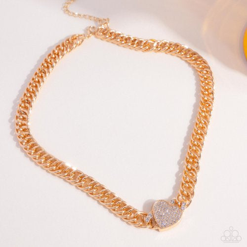 Paparazzi Accessories: Endearing Edge Gold Bracelet