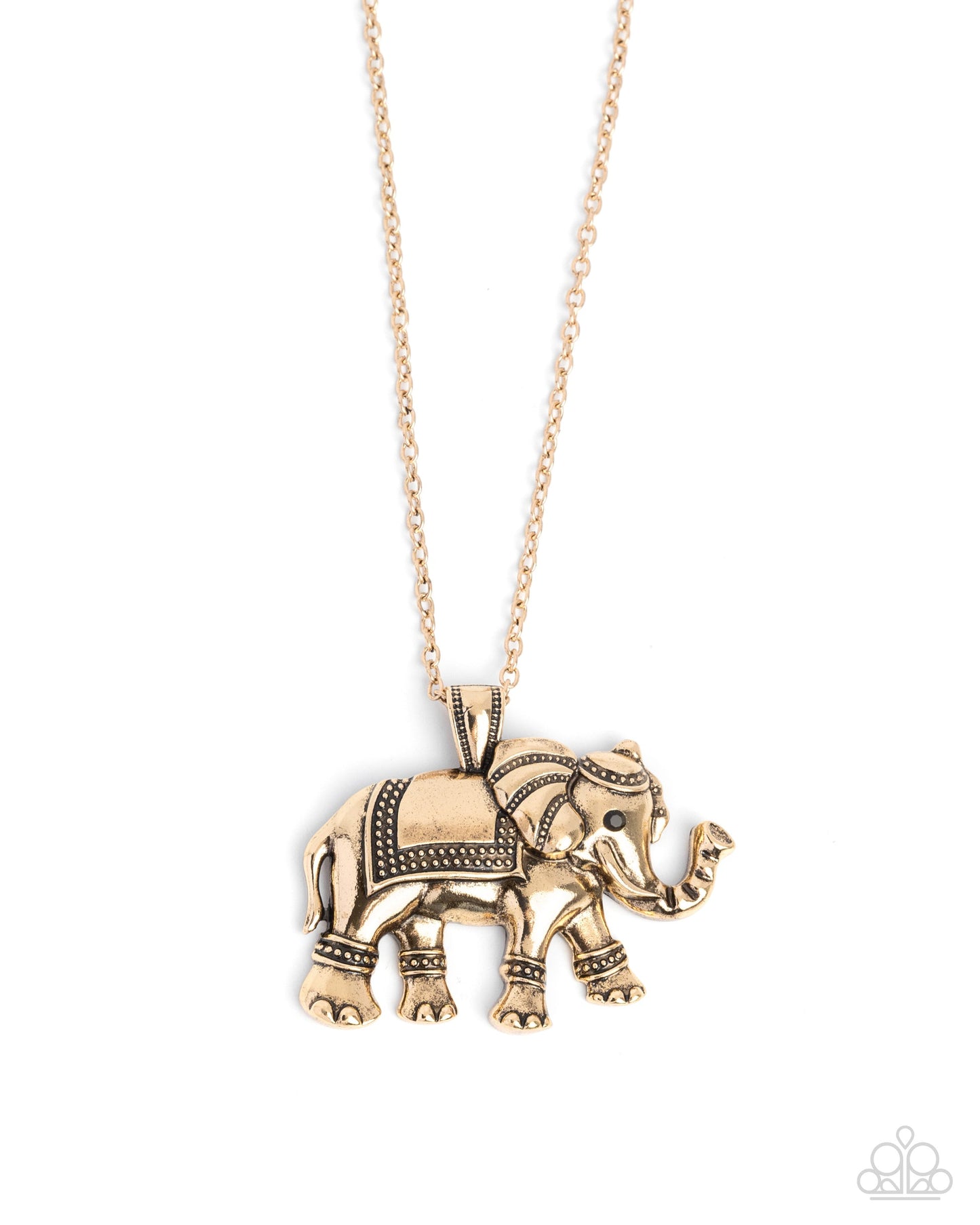 Paparazzi Accessories: Elaborate Elephant Gold Necklace