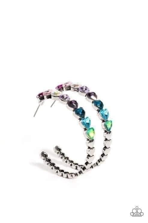 Paparazzi Accessories: Hypnotic Heart Attack Multi Hoop Earring