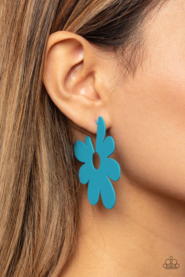 Paparazzi Accessories: Flower Power Fantasy Blue Earring