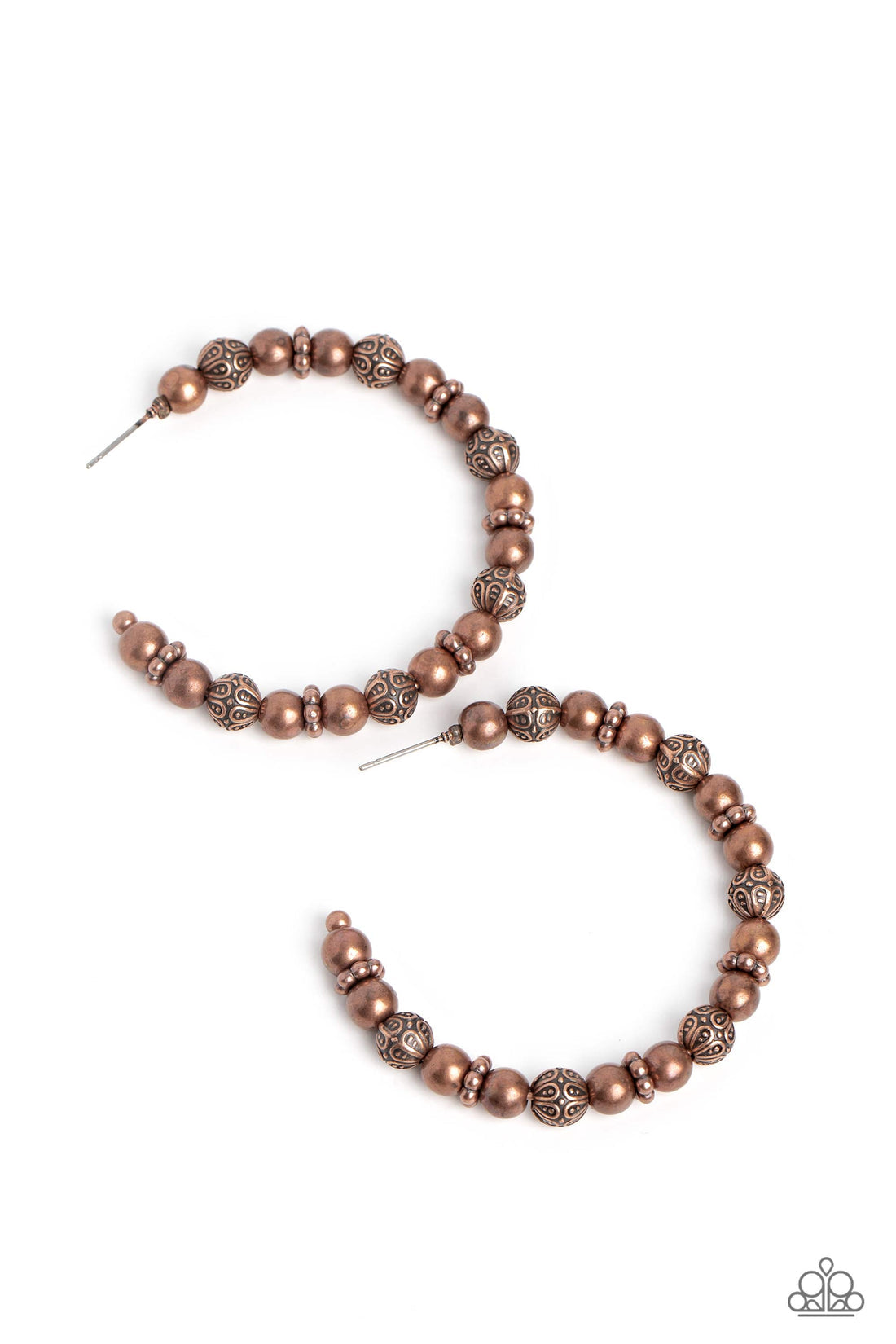 Paparazzi Accessories: Rebuilt Ruins Copper Hoop Earring