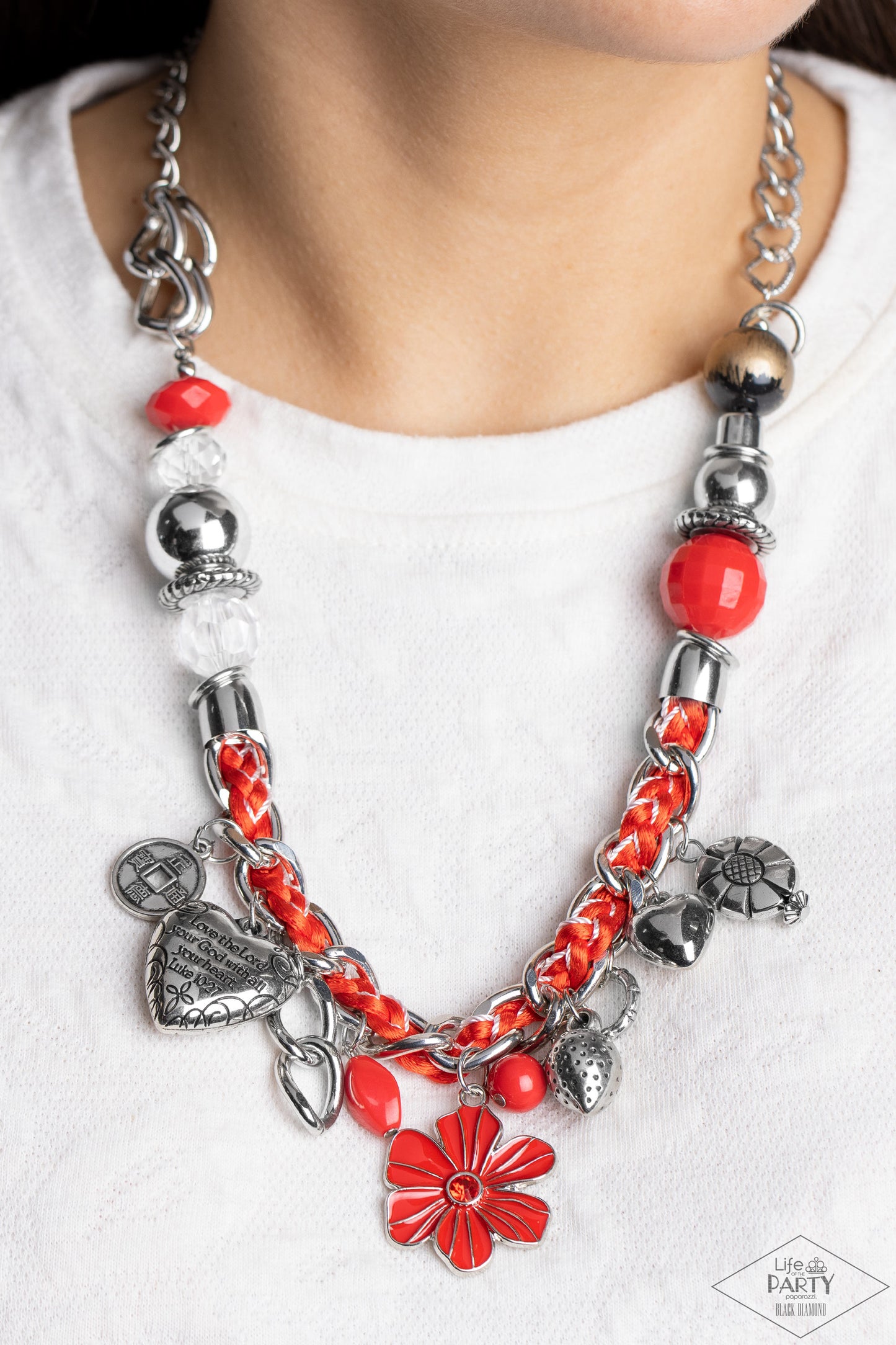 Paparazzi Accessories: Charmed, I Am Sure - Red Neckace