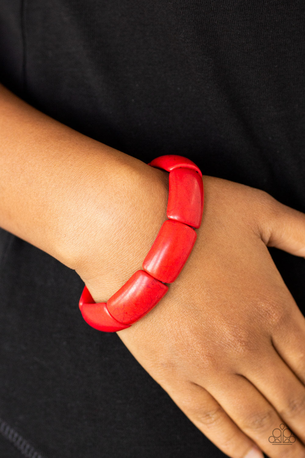 Paparazzi Accessories: Peace Out - Red Bracelet