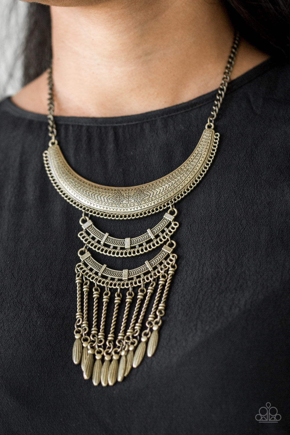 Paparazzi Accessories: Eastern Empress - Brass Necklace