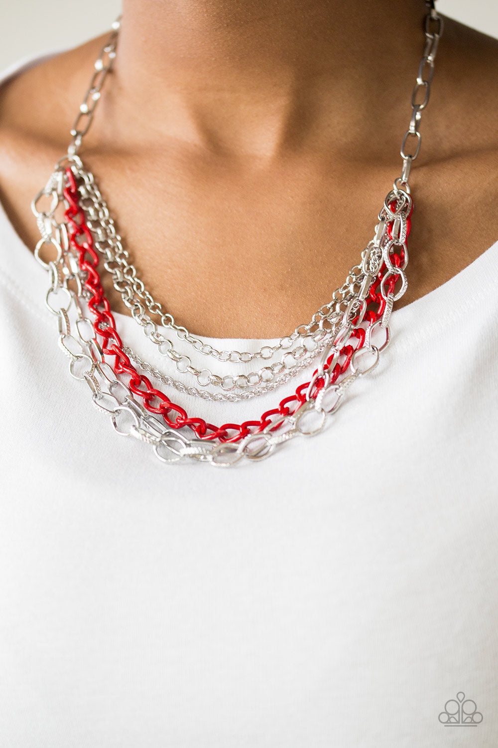 Paparazzi Accessories: Color Bomb - Red Necklace