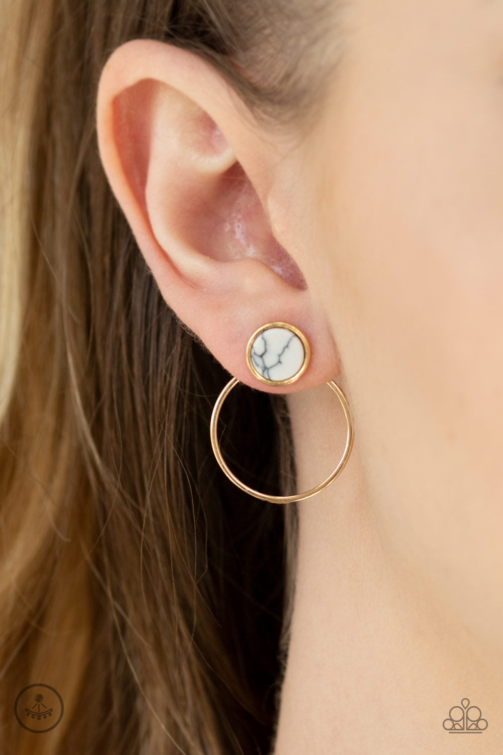 Paparazzi Accessories: Simply Stone Dweller - Gold Earring