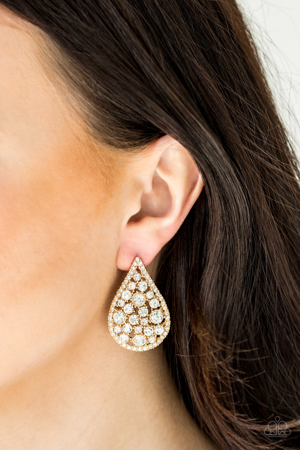 Paparazzi Accessories: REIGN-Storm - Gold Earring