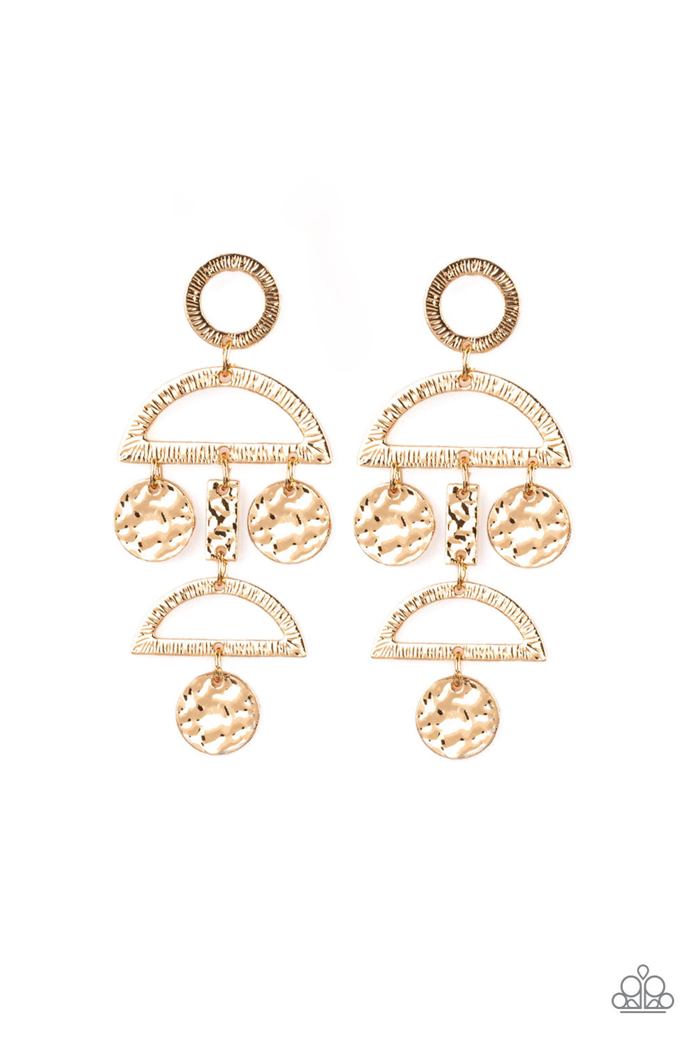 Paparazzi Accessories: Incan Eclipse - Gold Earring