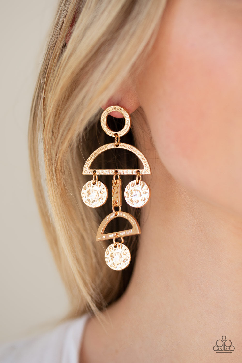 Paparazzi Accessories: Incan Eclipse - Gold Earring