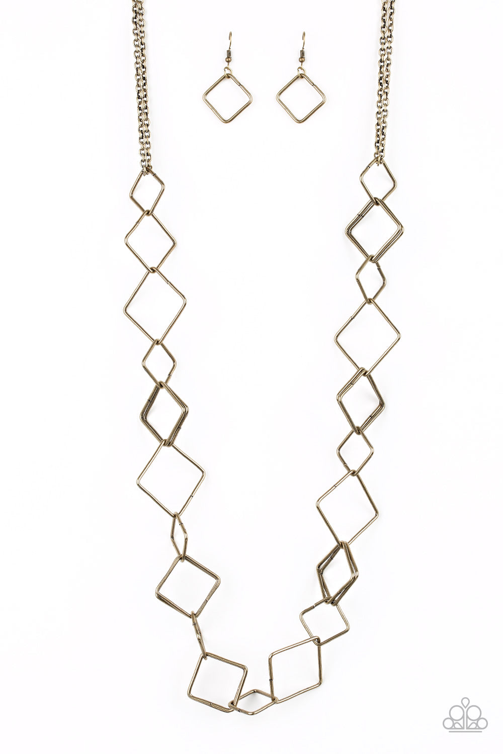 Paparazzi Accessories: Backed Into A Corner - Brass Necklace