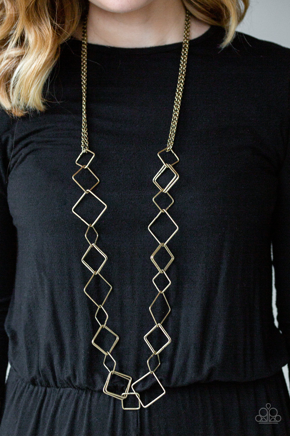 Paparazzi Accessories: Backed Into A Corner - Brass Necklace