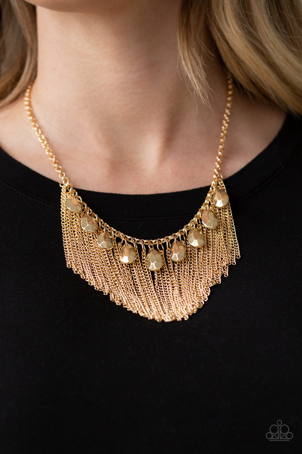 Paparazzi Accessories: Bragging Rights Gold Necklace