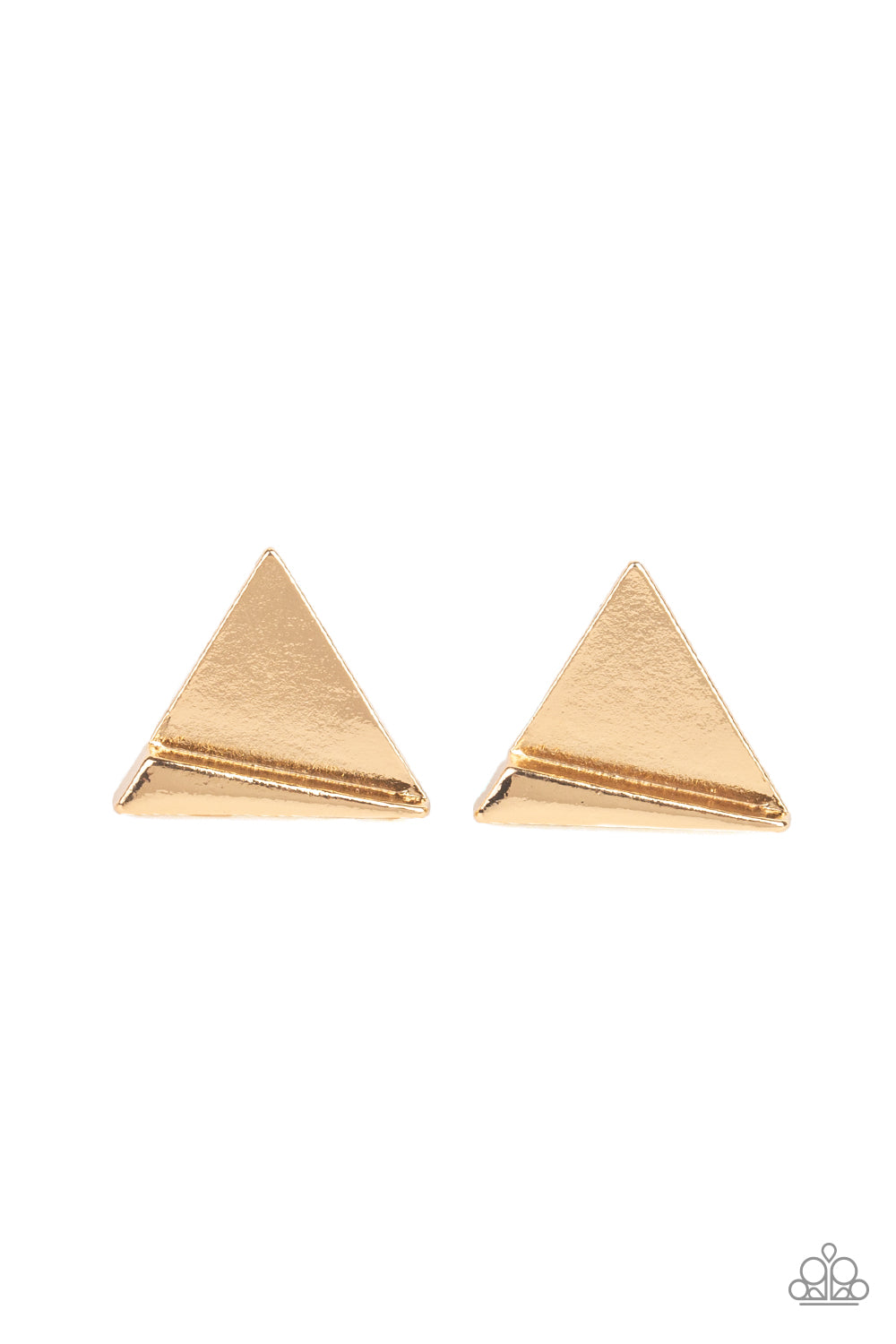 Paparazzi Accessories: Die TRI-ing - Gold Earring