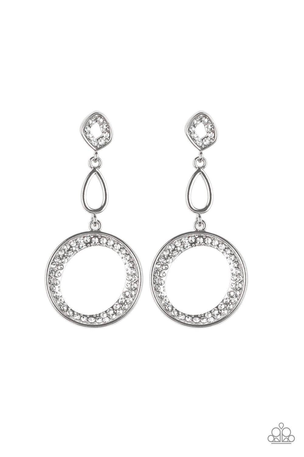 Paparazzi Accessories: On The Glamour Scene - White Earring